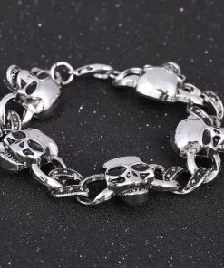 Gothic And Steampunk Jewellery Gothic Skulls Bracelet