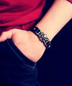 Gothic And Steampunk Jewellery Skull Star Cuff Bracelet Gothic Jewellery