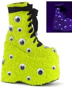 Gothic Boots Demonia SLAY 206 Boots Green