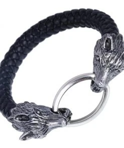 Gothic And Steampunk Jewellery Wolf Head Rope Bracelet 7 Gothic And Steampunk Jewellery Wolf Head Rope Bracelet