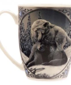 Puckator Lisa Parker Snow Kisses Wolf Mug Dining & Barware