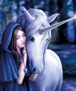 Eastgate Anne Stokes Solace Unicorn Card
