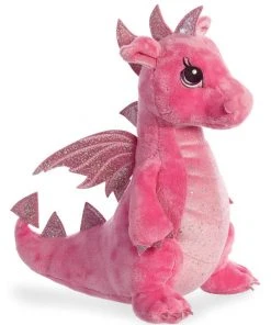 Aurora Sparkle Tales Dahlia Pink Dragon 12 Inch Plush