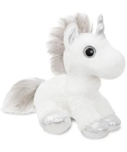 Aurora Sparkle Tales Twilight Unicorn Silver 12 Inch Plush
