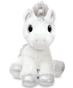 Aurora Sparkle Tales Twilight Unicorn Silver 12 Inch Plush