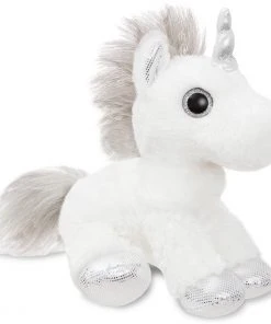 Aurora Sparkle Tales Twilight Unicorn Silver 12 Inch Plush