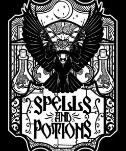 Grind Spells And Potions Tin Sign