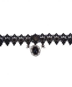 Lace Jewellery Black Lace Gothic Spiderweb Choker Gothic Jewellery