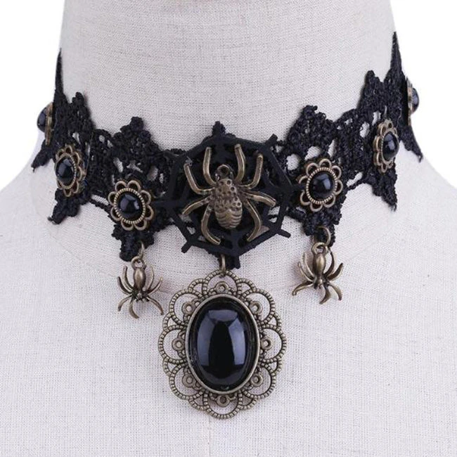Lace Jewellery Black Lace Gothic Spiderweb Choker Gothic Jewellery 6 Lace Jewellery Black Lace Gothic Spiderweb Choker Gothic Jewellery
