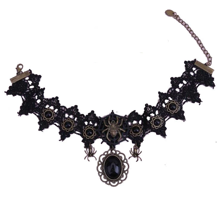 Lace Jewellery Black Lace Gothic Spiderweb Choker Gothic Jewellery 5 Lace Jewellery Black Lace Gothic Spiderweb Choker Gothic Jewellery