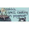 Something Different All Homeware Ssshhh Spell Casting In Progress Cat Wall Plaque Door Sign