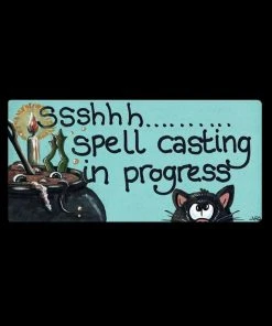 Something Different Ssshhh Spell Casting In Progress Smiley Fridge Magnet