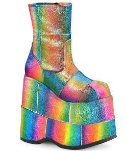 Demonia STACK 201 Boots Rainbow