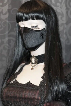 FAN Gothic Girl Neoprene Face Mask Gothic Accessories 3 FAN Gothic Girl Neoprene Face Mask Gothic Accessories