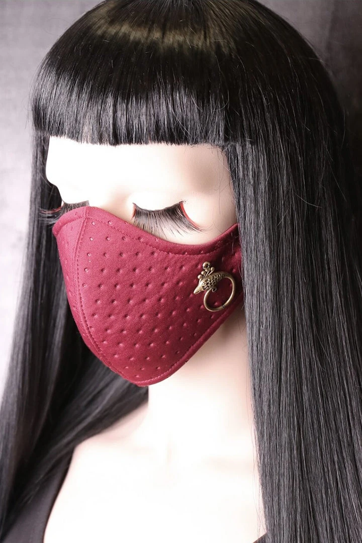 FAN Burgundy Birdy Neoprene Face Mask 3 FAN Burgundy Birdy Neoprene Face Mask