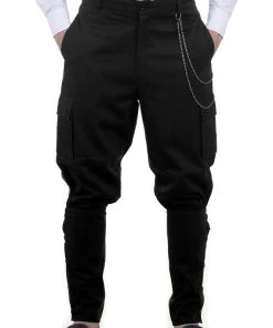 Pirate Dressing Steampunk Airship Pants Black Mens Steampunk Clothing