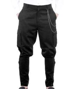 Pirate Dressing Steampunk Airship Pants Black Mens Steampunk Clothing