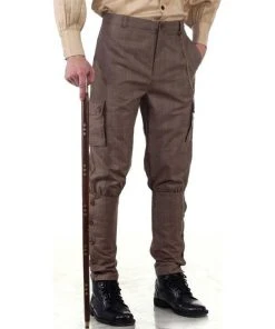 Pirate Dressing Mens Steampunk Clothing Steampunk Airship Pants Checkered