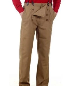 Pirate Dressing Mens Gothic Clothing Steampunk Architect Pants Beige
