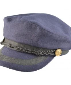 Euro Accessories Steampunk Hats Steampunk Captains Breton Cap Navy Blue