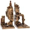 Steampunk Fantasy Steampunk Cyber Skull Bookends Steampunk Homeware