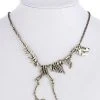Gothic And Steampunk Jewellery Steampunk Dinosaur Skeleton Necklace Antique Goldtone