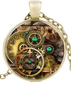 Gothic And Steampunk Jewellery Steampunk Gears Pendant Necklace
