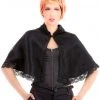 Pirate Dressing Ladies Steampunk Clothing Steampunk Shoulder Cape Black Lace And Organza