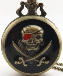 Pocketwatches Steampunk Pirate Pocket Watch Black