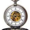 Pocketwatches Steampunk Pocket Watch With Gunmetal Flower Design Steampunk Jewellery