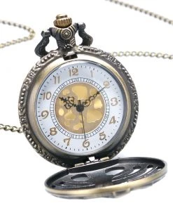 Pocketwatches Steampunk Pocket Watch With Ribcage On Necklace Chain