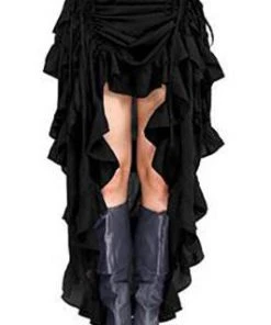 Pirate Dressing Steampunk Show Girl Skirt Black