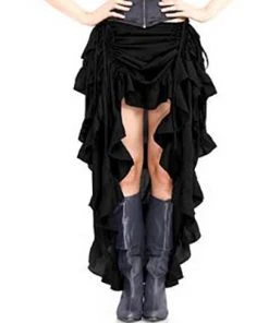 Pirate Dressing Steampunk Show Girl Skirt Black