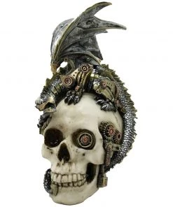 Nemesis Now Steampunk Steel Wing Dragon Skull 21cm