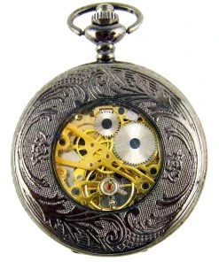 Pocketwatches Steampunk Jewellery Steampunk Watch Gunmetal Butterfly Design