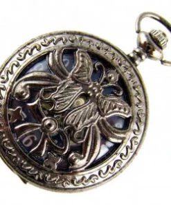 Pocketwatches Steampunk Jewellery Steampunk Watch Gunmetal Butterfly Design