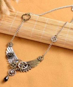 Gothic And Steampunk Jewellery Steampunk Wings Necklace