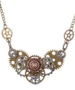 Gothic And Steampunk Jewellery Steampunk Gears Necklace