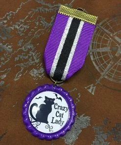 Dragophelion Designs Steampunk Jewellery Crazy Cat Lady Steampunk Medal