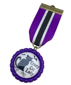 Dragophelion Designs Steampunk Jewellery Crazy Cat Lady Steampunk Medal