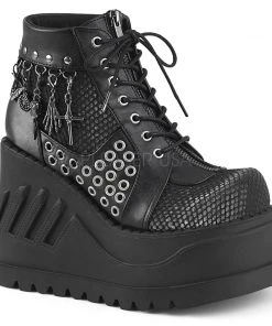 Demonia STOMP-18 Shoes Black Gothic Boots