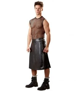 Svenjoyment Imitation Leather Kilt