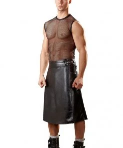 Svenjoyment Imitation Leather Kilt