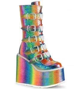 Demonia SWING 230 Boots Rainbow Ladies Fetish Boots