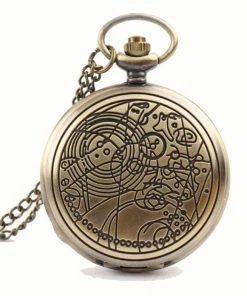 Pocketwatches Steampunk Jewellery Alien Symbols Steampunk Pocket Watch On Necklace Chain