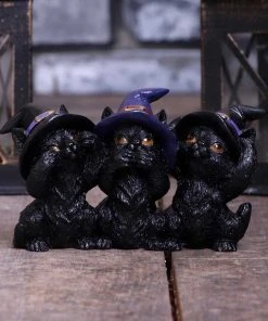 Nemesis Now All Homeware Three Wise Black Cats 11.5cm