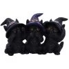 Nemesis Now All Homeware Three Wise Black Cats 11.5cm