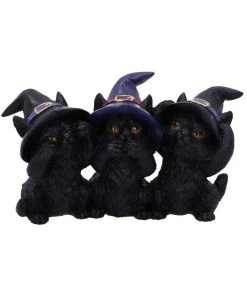 Nemesis Now All Homeware Three Wise Black Cats 11.5cm