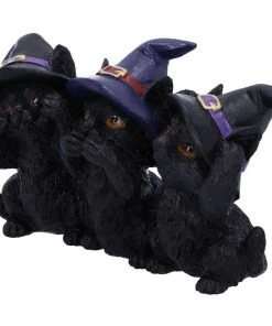 Nemesis Now All Homeware Three Wise Black Cats 11.5cm