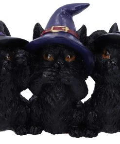 Nemesis Now All Homeware Three Wise Black Cats 11.5cm